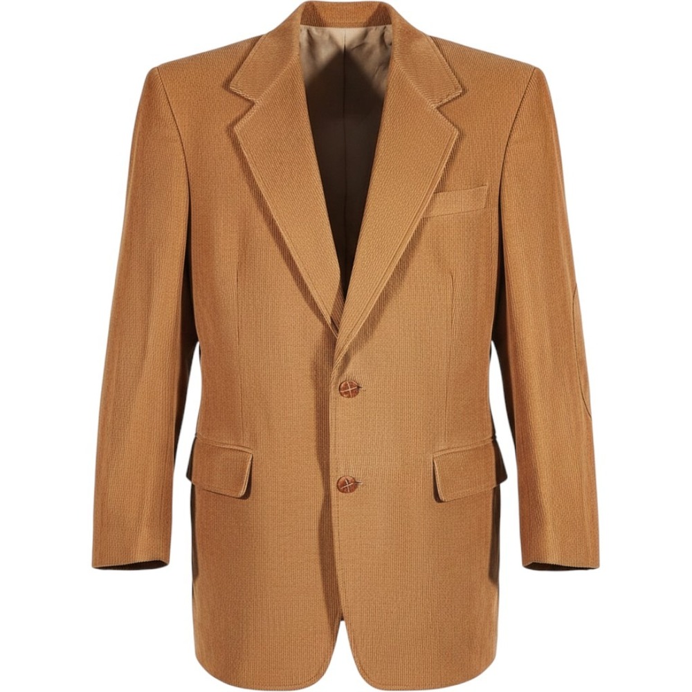 Pioneer Wear Mens Tan Corduroy Western Blazer Jacket Elbow Patches Made in USA